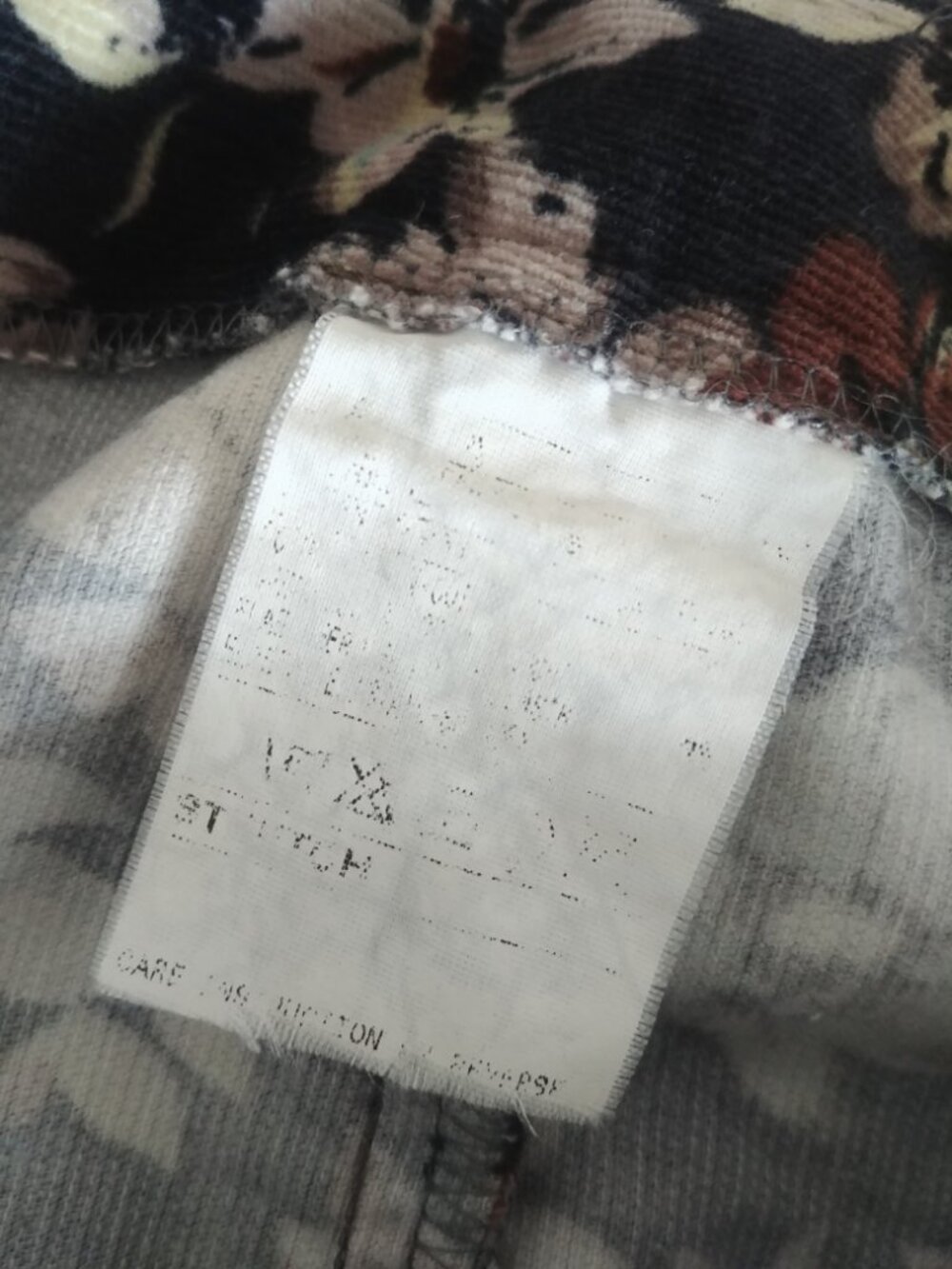 Vintage United Colors of Benetton corduroy flower trumpet skirt approx Medium - Picture 12 of 14